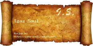 Igaz Saul névjegykártya